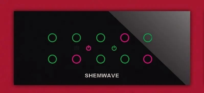 6M10S- 10 Switch 2 Scenes (Black, Acrelic)