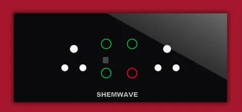 6M4S2Skt-4 Switch 2 Socket (Black, Acrelic)