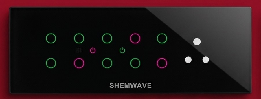 8M10S1Skt-10 Switch 1 Socket 2 Scenes (Black, Acrelic)