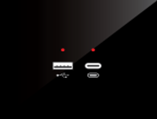 Touch Double USB Charger  A-Type & C-Type